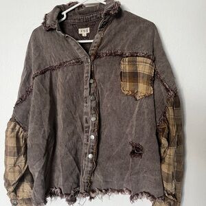 POL Distressed Brown Jacket
